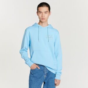 Sandro Sky Blue Logo Hoodie